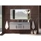 Castello Usa Nile 60" Wall Mounted Gray Vanity With Gray Top And Black Handles CB-MC-60G-BL-2053-GR - alternate 8
